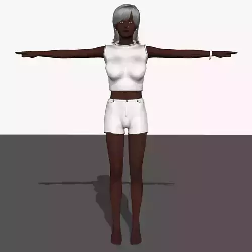 Sexy Affrican Girl A14 3D model