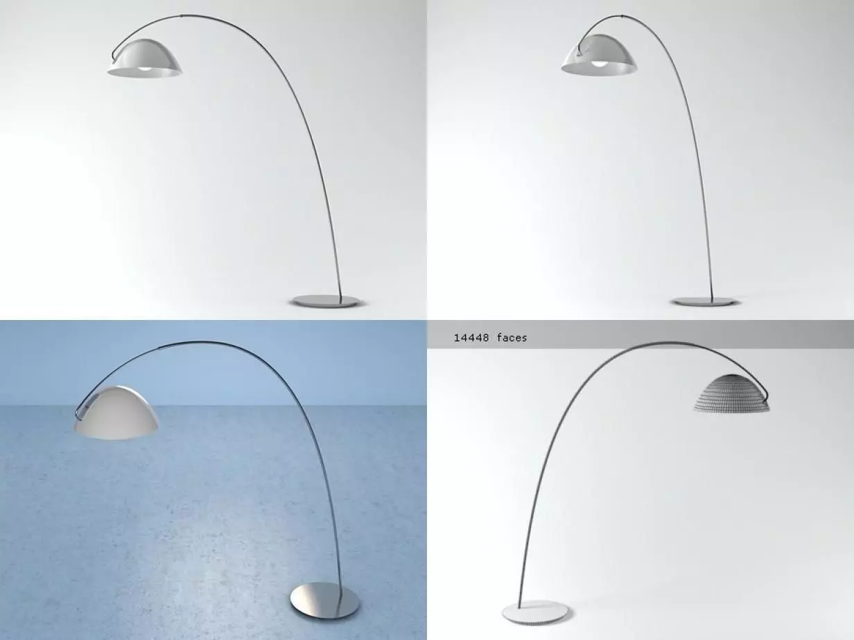 Pluma floor lamp 3D model_1