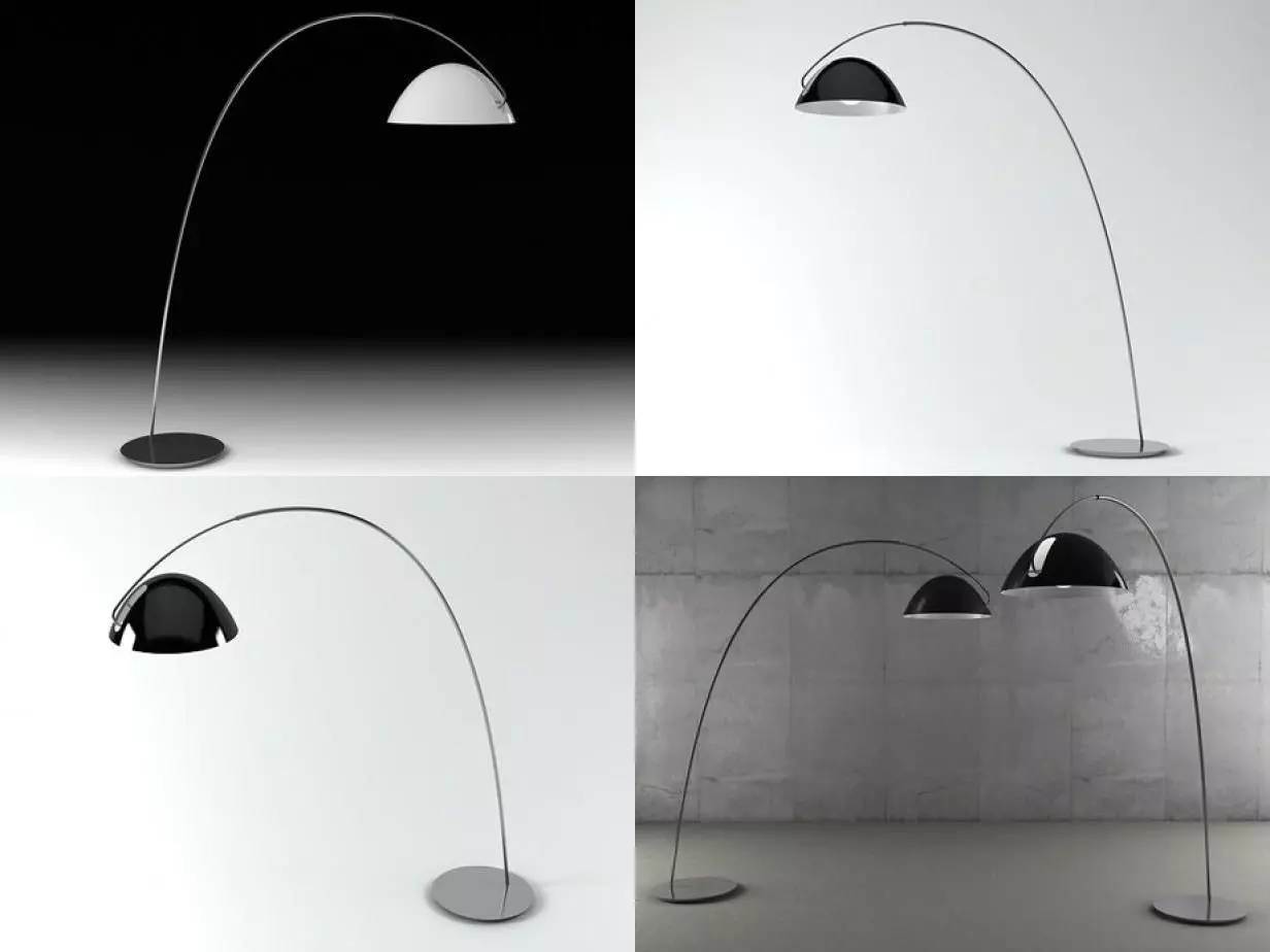 Pluma floor lamp 3D model_0