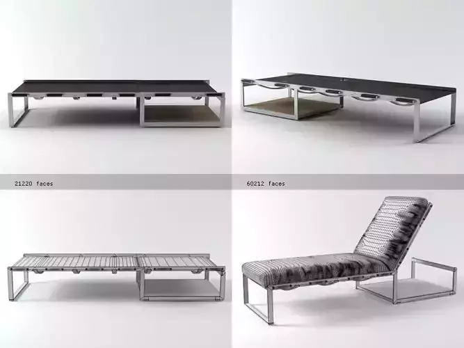 Air four different chaise lounge chairs