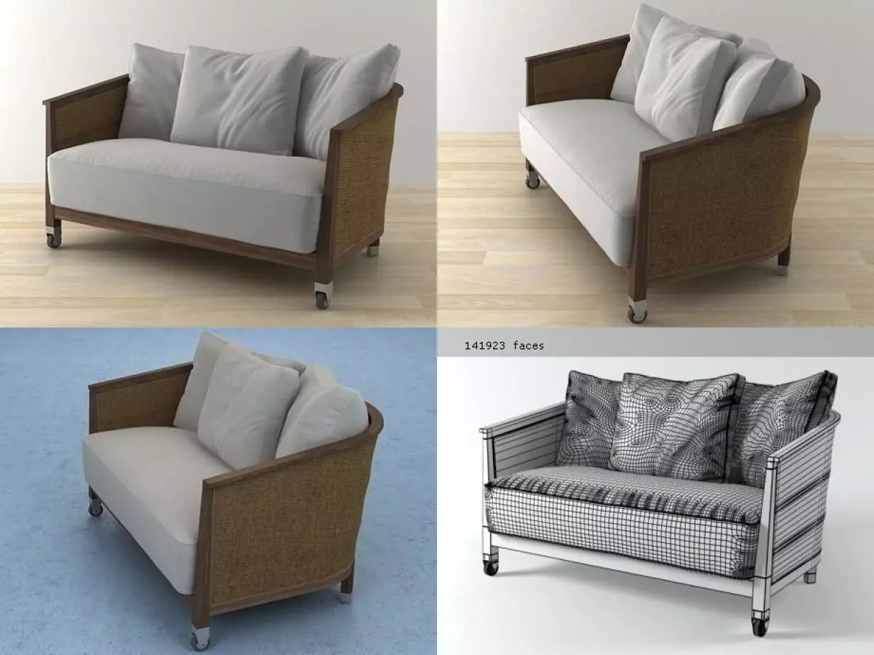 Mozart sofa 3D model_2