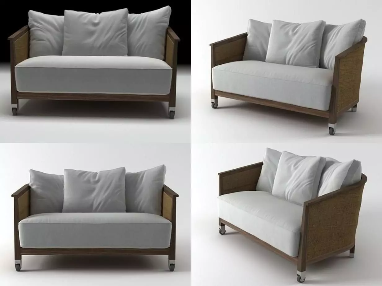 Mozart sofa 3D model_0