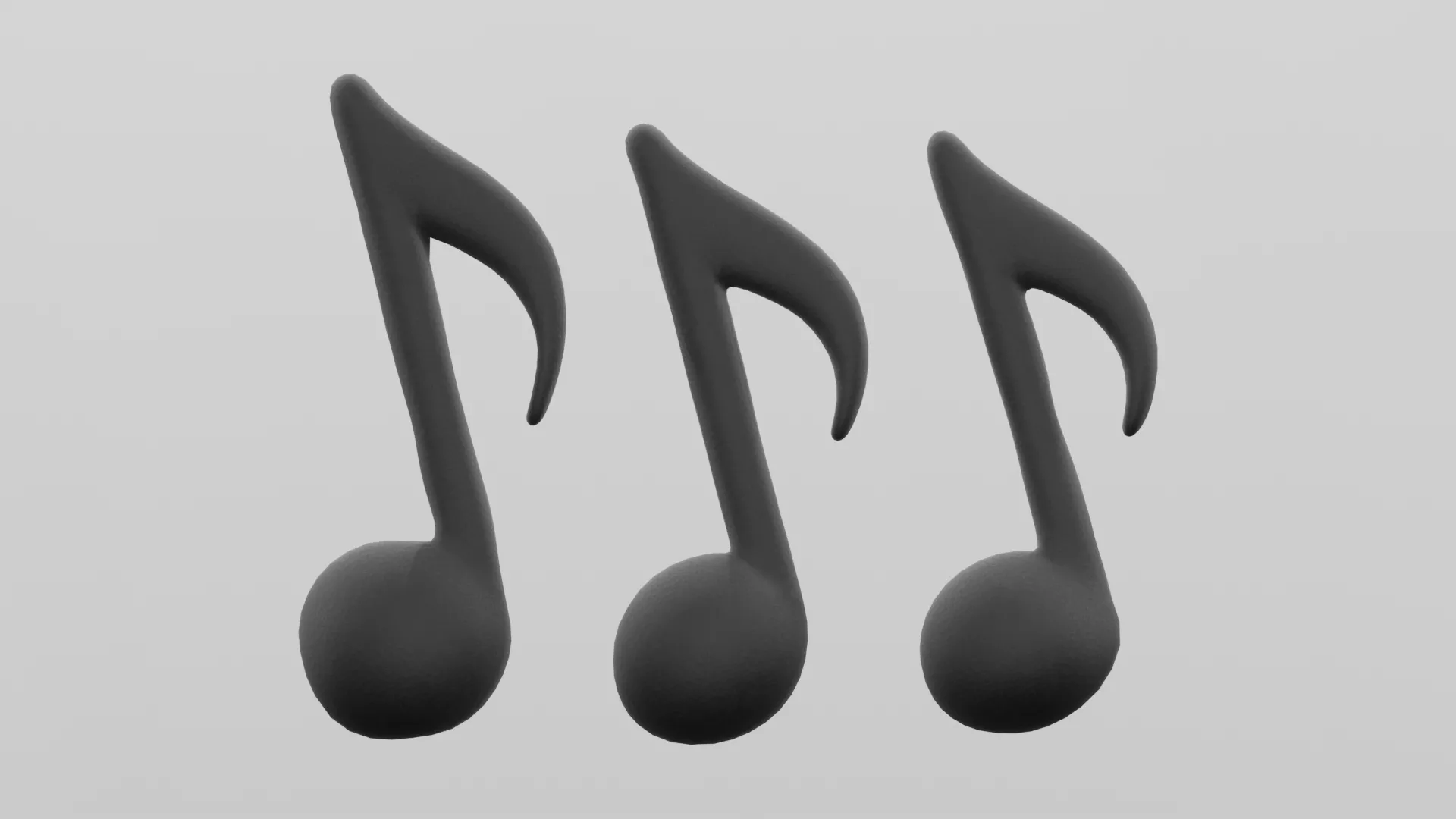 MUSIC NOTES icon Low-poly 3D model