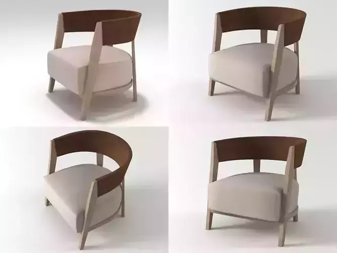 Antony four different chairs 3D model