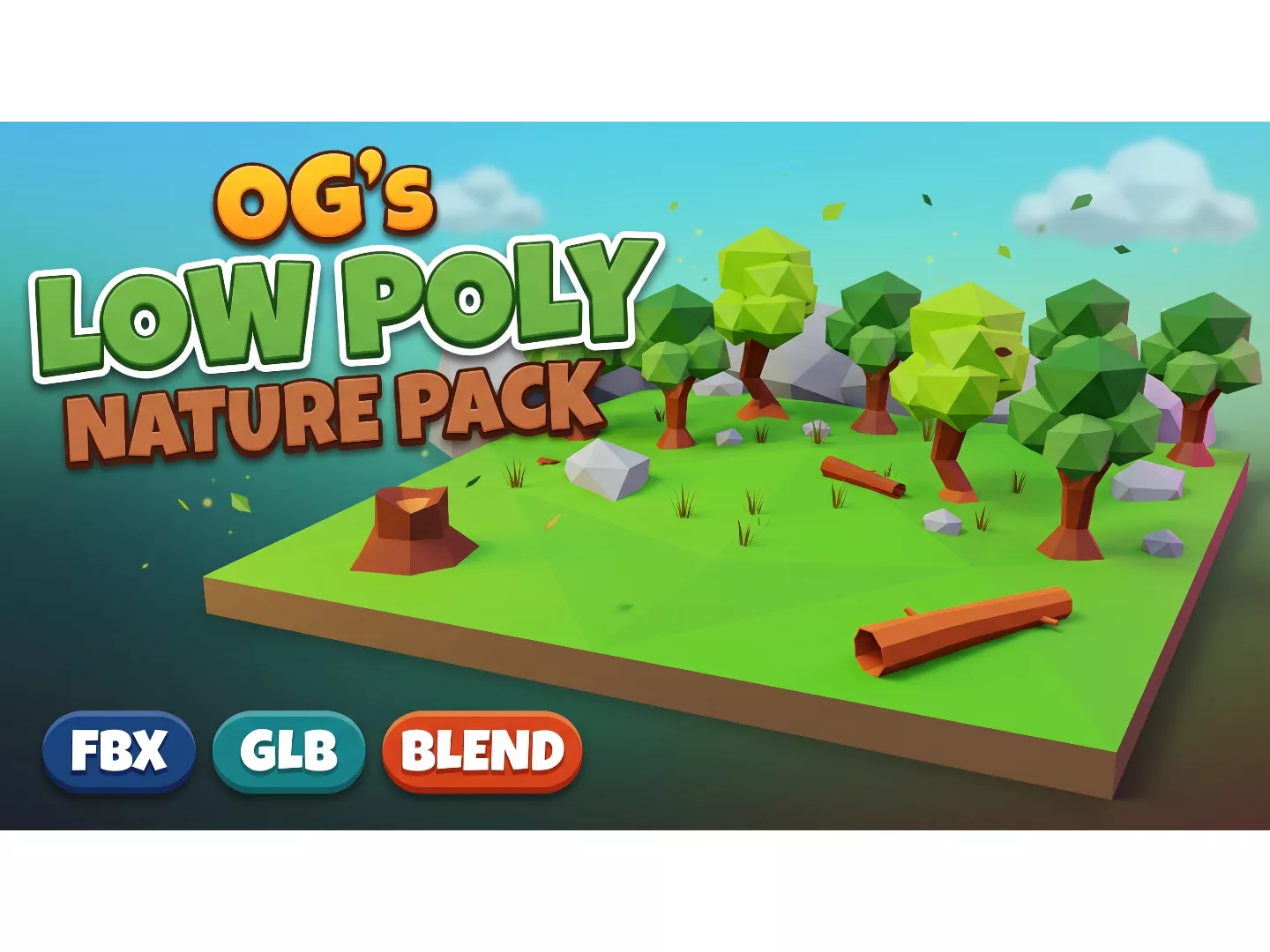 Low Poly Nature Pack 01 Low-poly 3D model