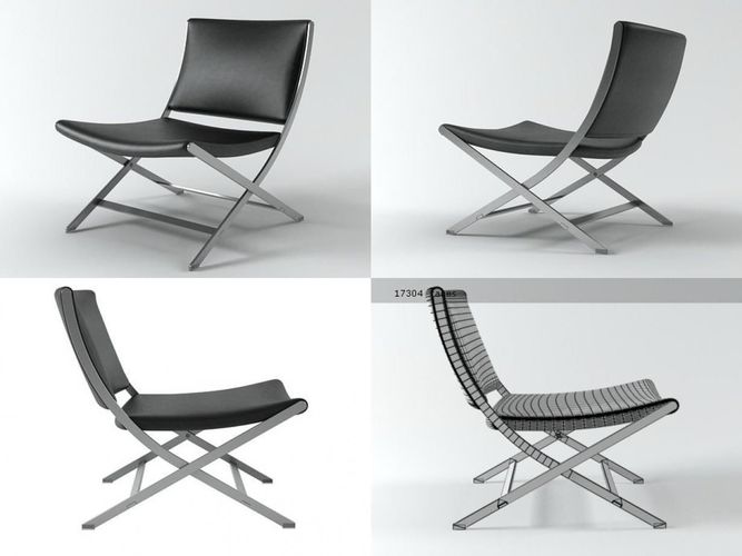 Peter four different chairs 3D model