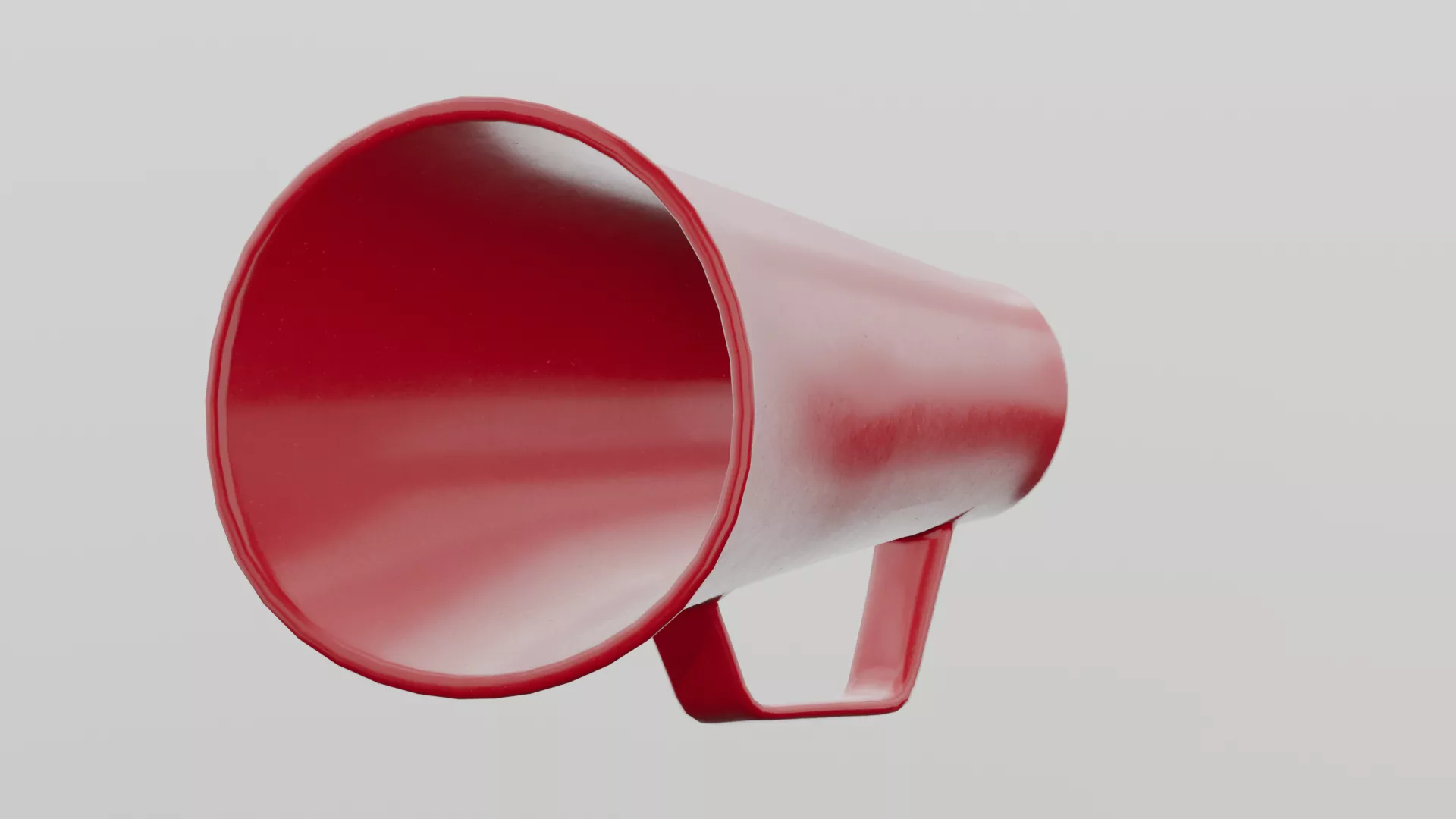 Acoustic Megaphone Low-poly 3D model