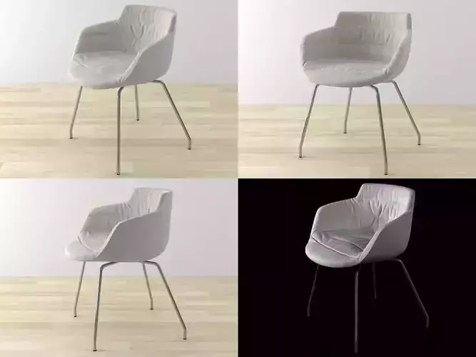Flow armchair 4 legs