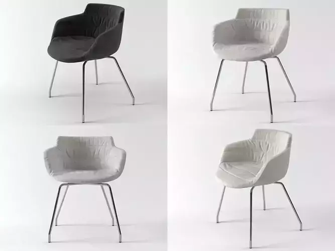 Flow armchair 4 legs