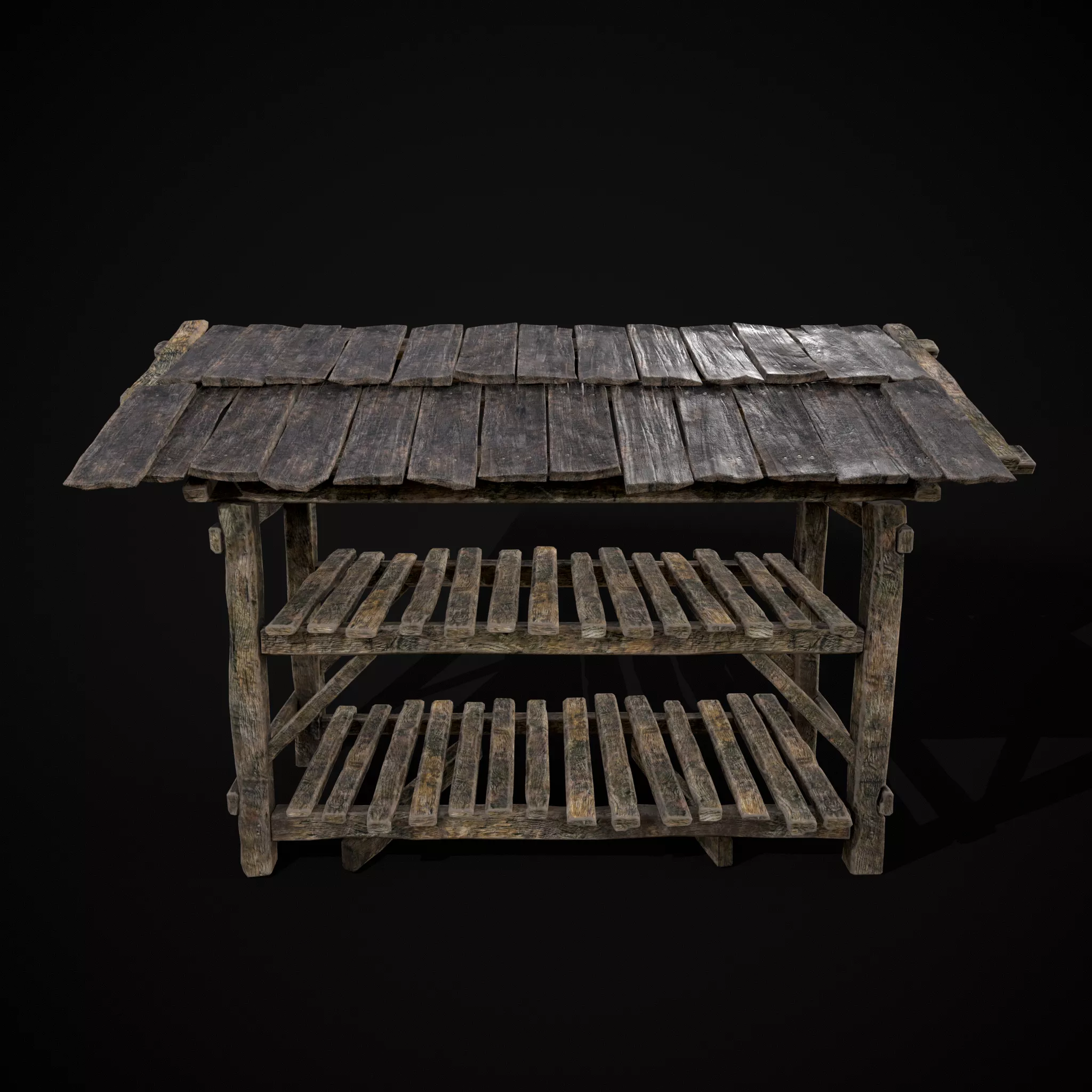 Firewood Storage Low-poly 3D model