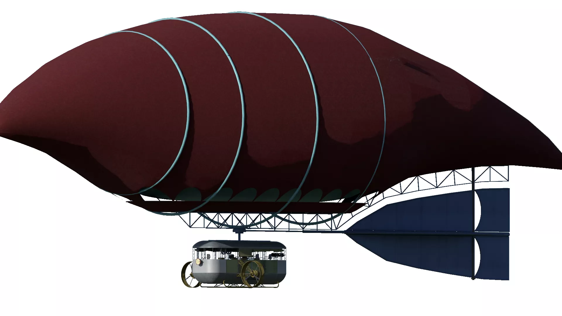 FICTIONAL DETAILED AIRSHIP 3D model