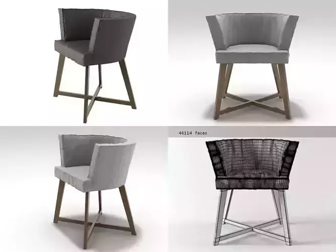 Gray four chairs
