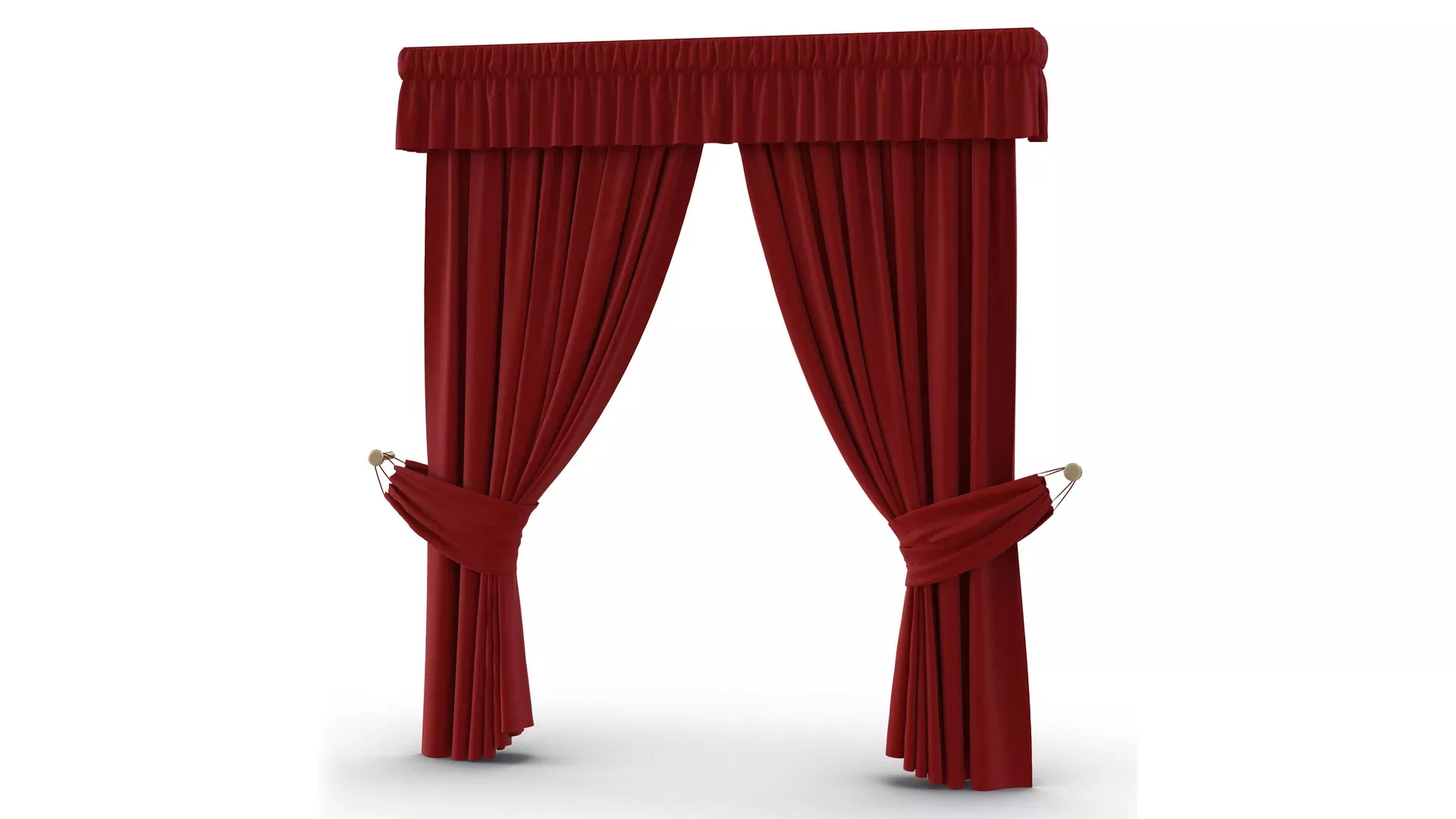 Curtain 4 Red 3D model