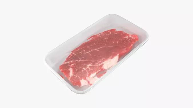Raw Beef Shoulder 02 Wrapped Package