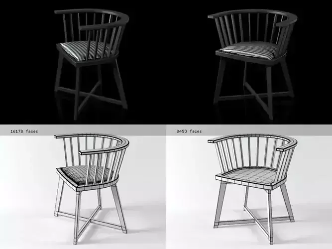 Gray four different chairs and table