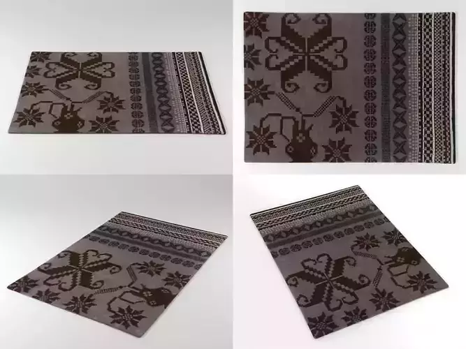 Folk purple 3D model