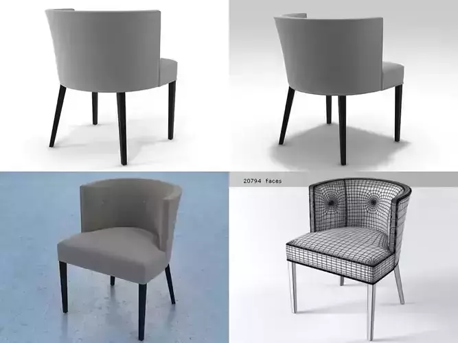 Eric set of four chairs with legs