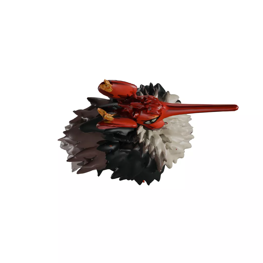 Moustrichflame Low-poly 3D model
