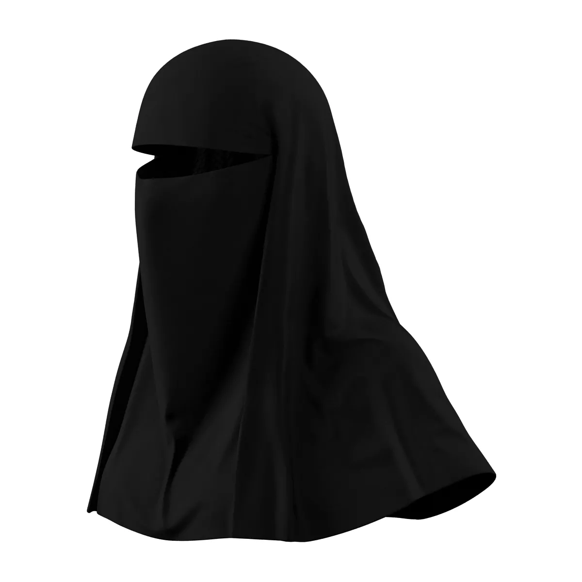 Muslim Islamic Women Burqa with Face Cover Niqab 3D model