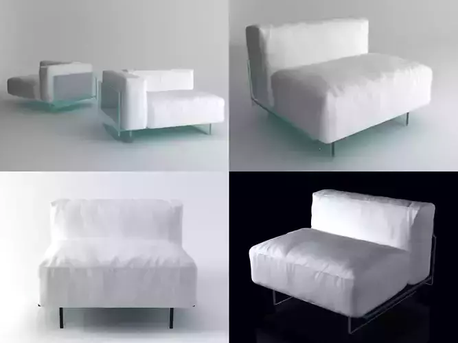 Crystal sofa moduls 3D model