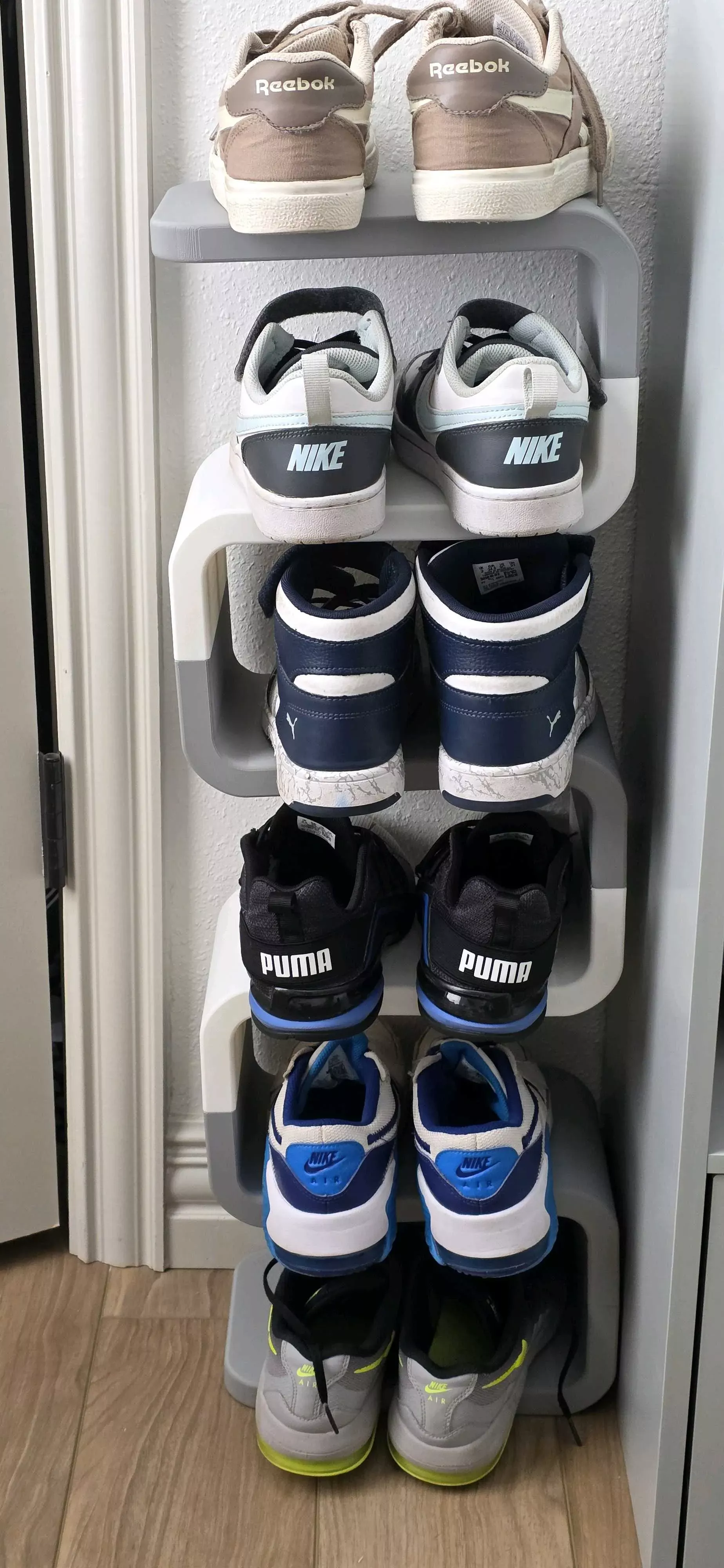 5-Level Wall-Mounted Shoe Rack 3D print model