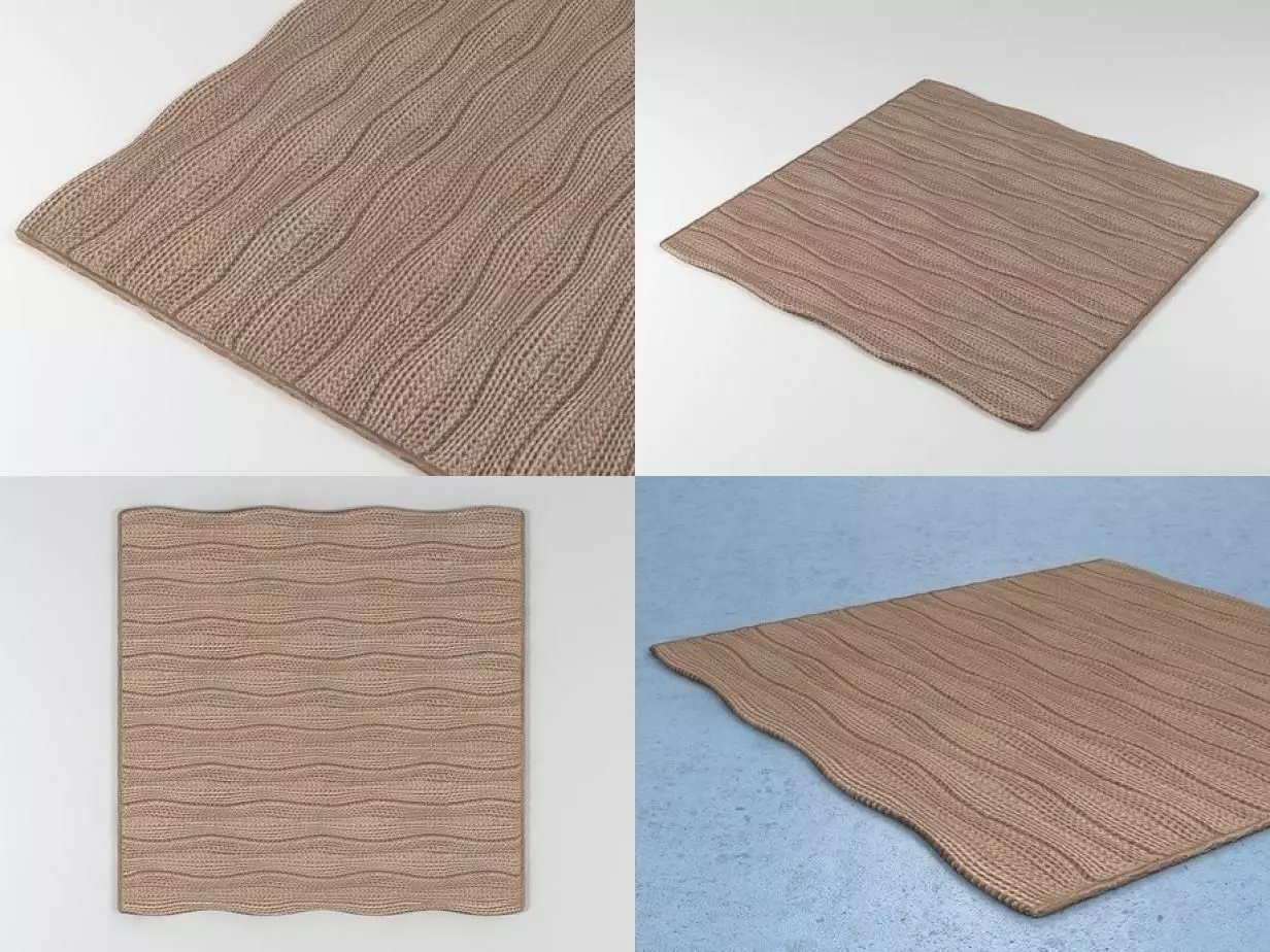 Marea four wavy floor mats 3D model_0