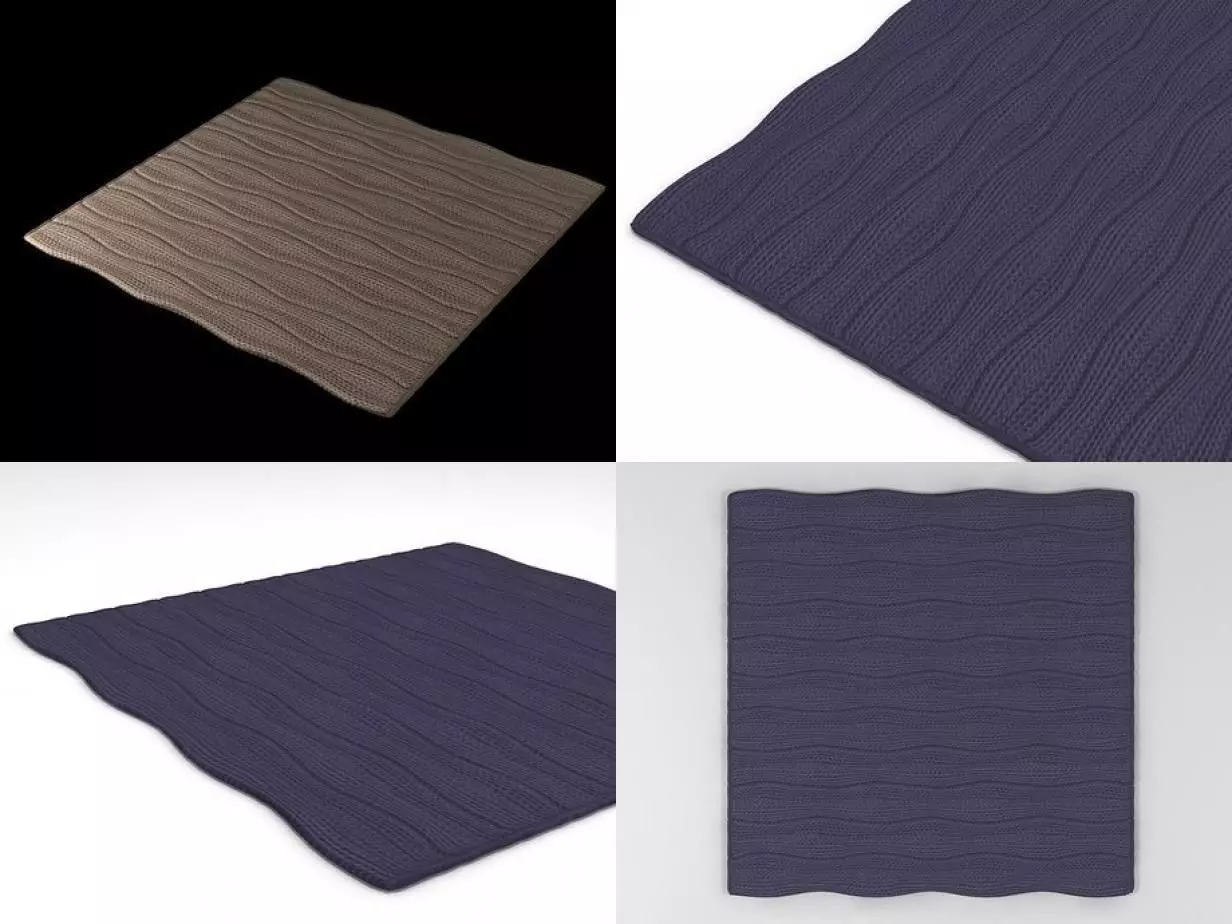 Marea four wavy floor mats 3D model_1