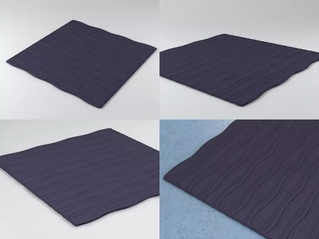 Marea four wavy floor mats 3D model_2