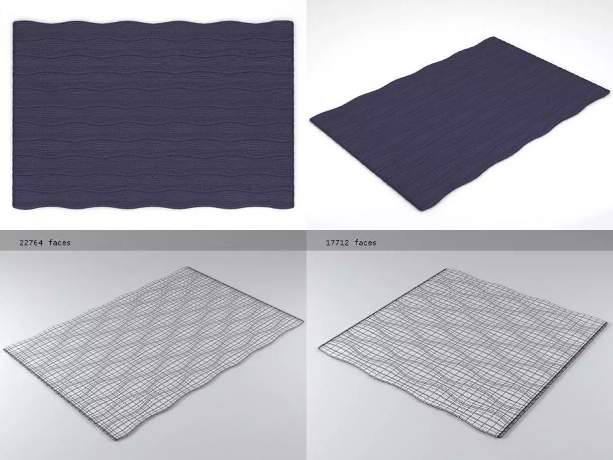 Marea four wavy floor mats 3D model_5