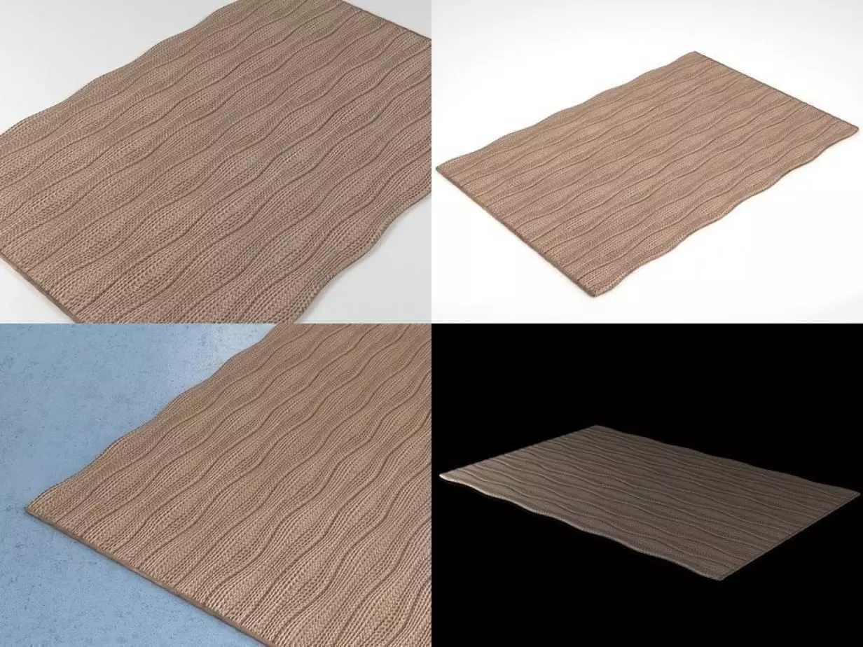 Marea four wavy floor mats 3D model_4