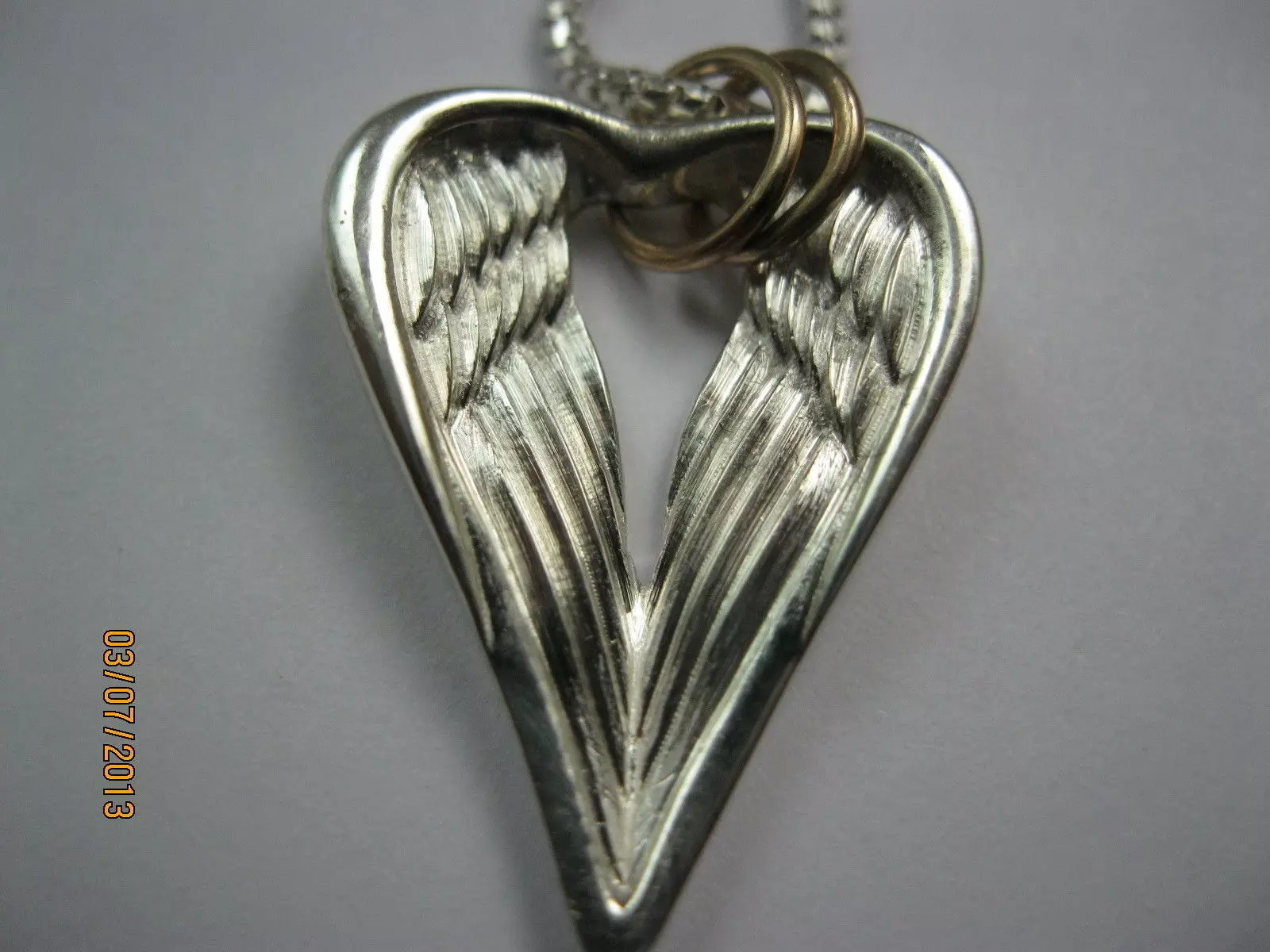 Heart-Angel wings pendant 3D print model
