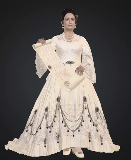 Leona Vicario - 3D Historical Collectible Figure PBR model 3D model