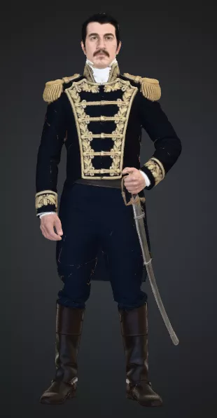 Juan Aldama - 3D Historical Collectible Figure PBR model 3D model
