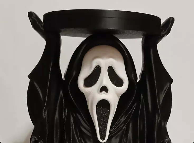 Ghost Face Candle Holder with Tealight Cutout 3D print model