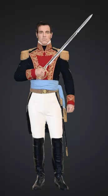 Guadalupe Victoria - 3D Historical Collectible Figure PBR model 3D model