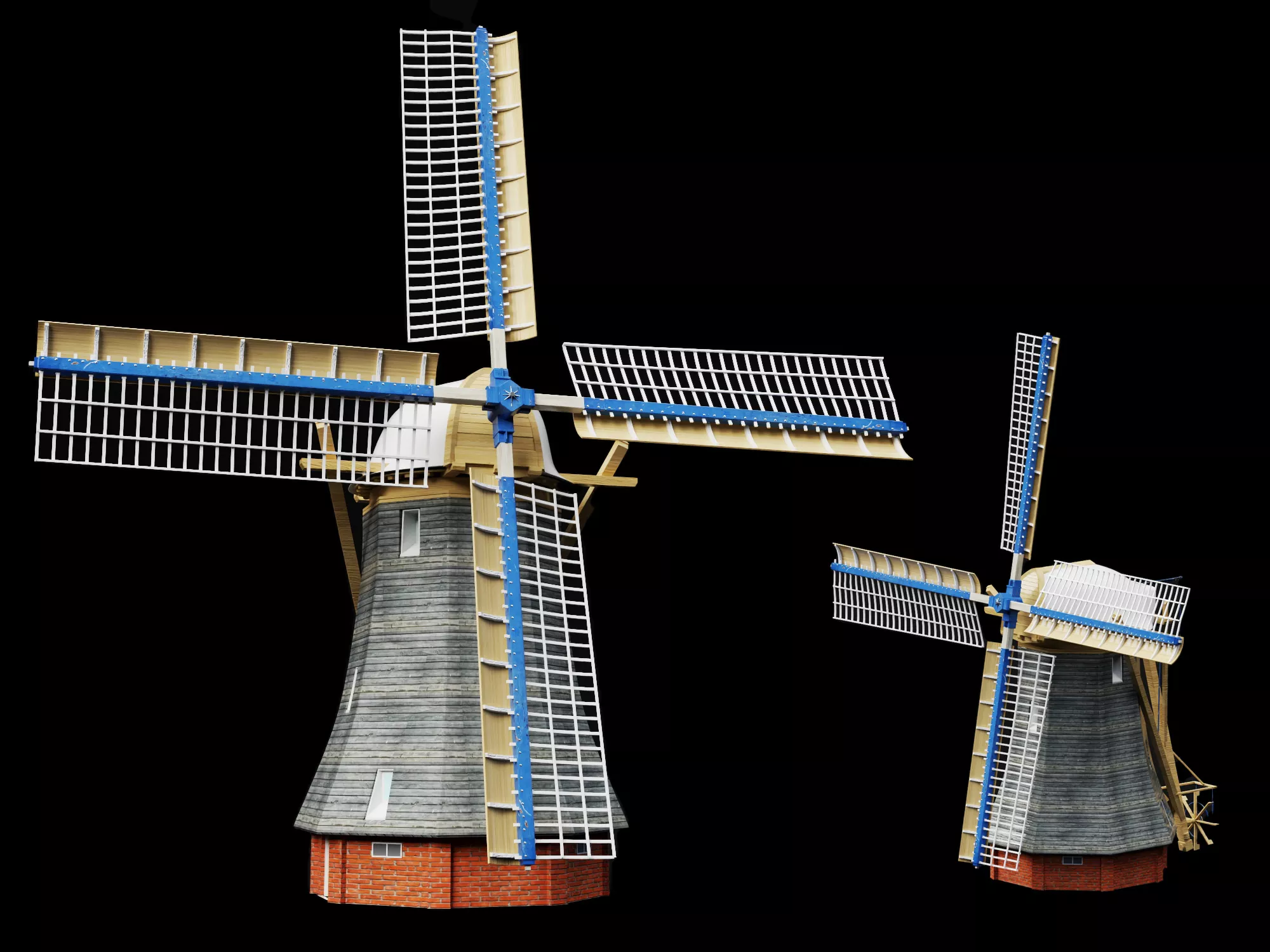 Dutch Windmill 3D Model 3D model