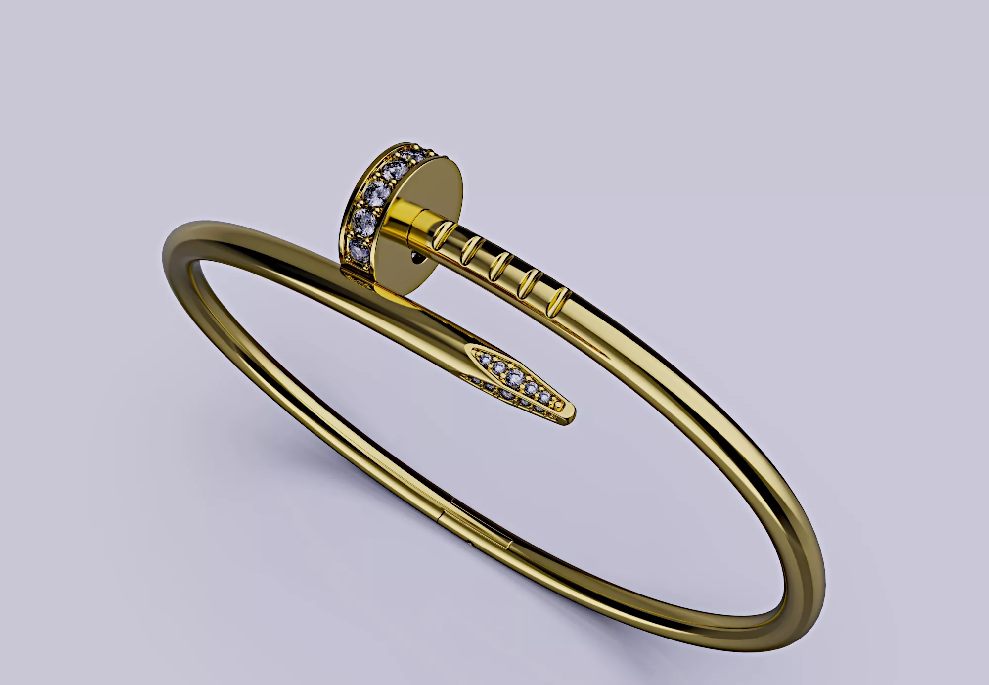 Bracelet juste un clou nail LOVE De cartier N05 size 177mm 3D print model
