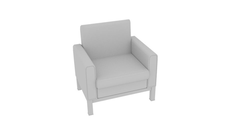  Mind First Arm Cheir  Low-poly 3D model_4