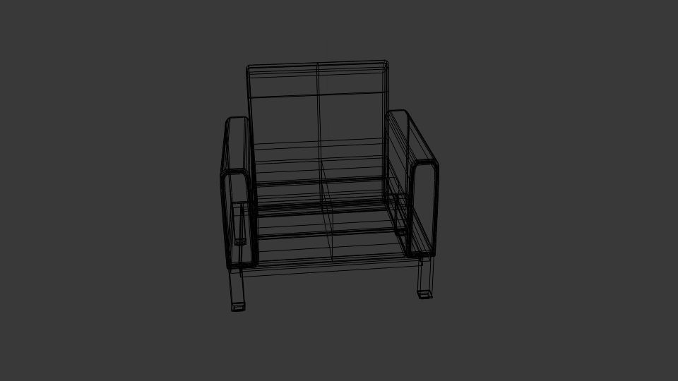  Mind First Arm Cheir  Low-poly 3D model_5