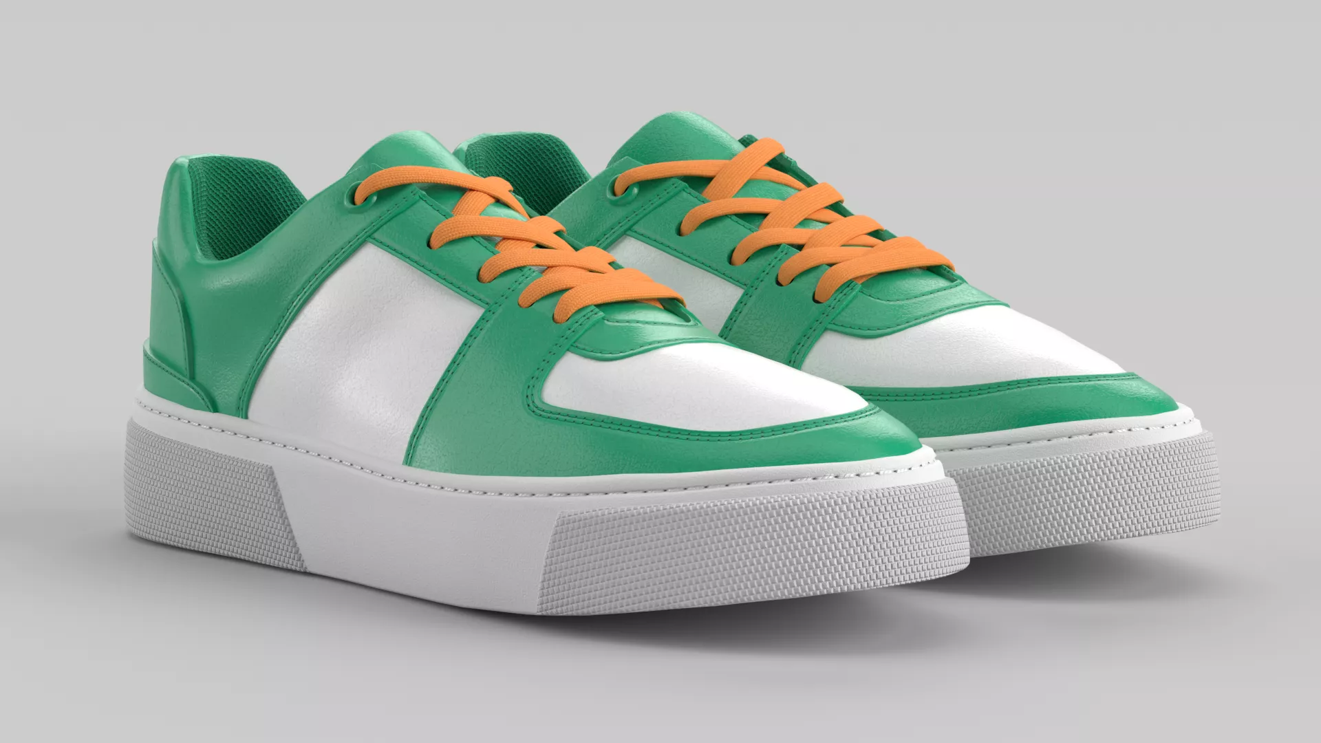 AeroMint Green Shoe Sneaker Low-poly 3D model