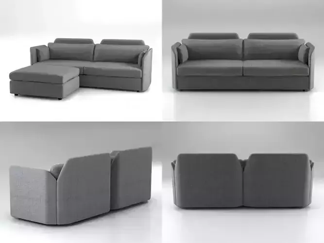 Panoramic four different sofas