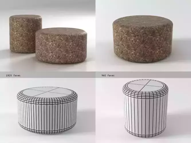 Corks stool made of wood and cork