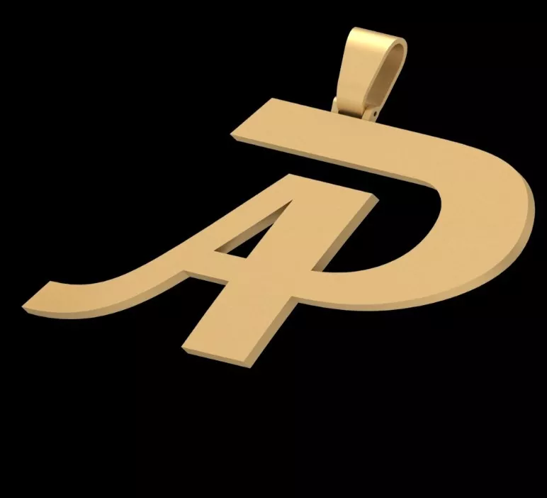 Custom AP Initial Letter Pendant Free 3D print model