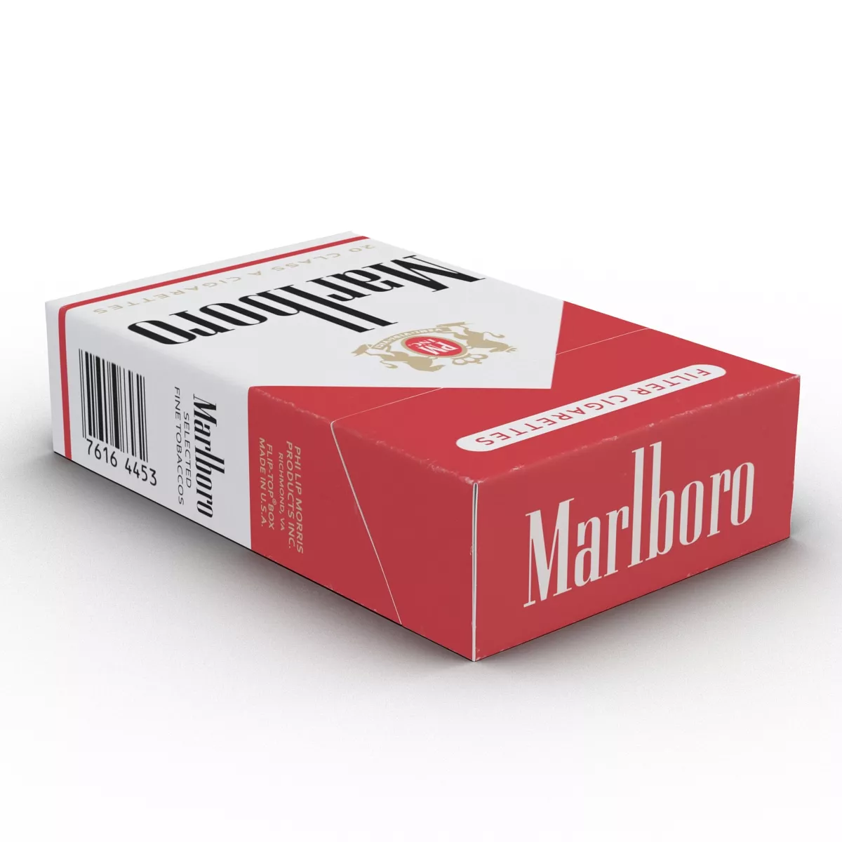 Closed Cigarettes Pack Marlboro 3D model
