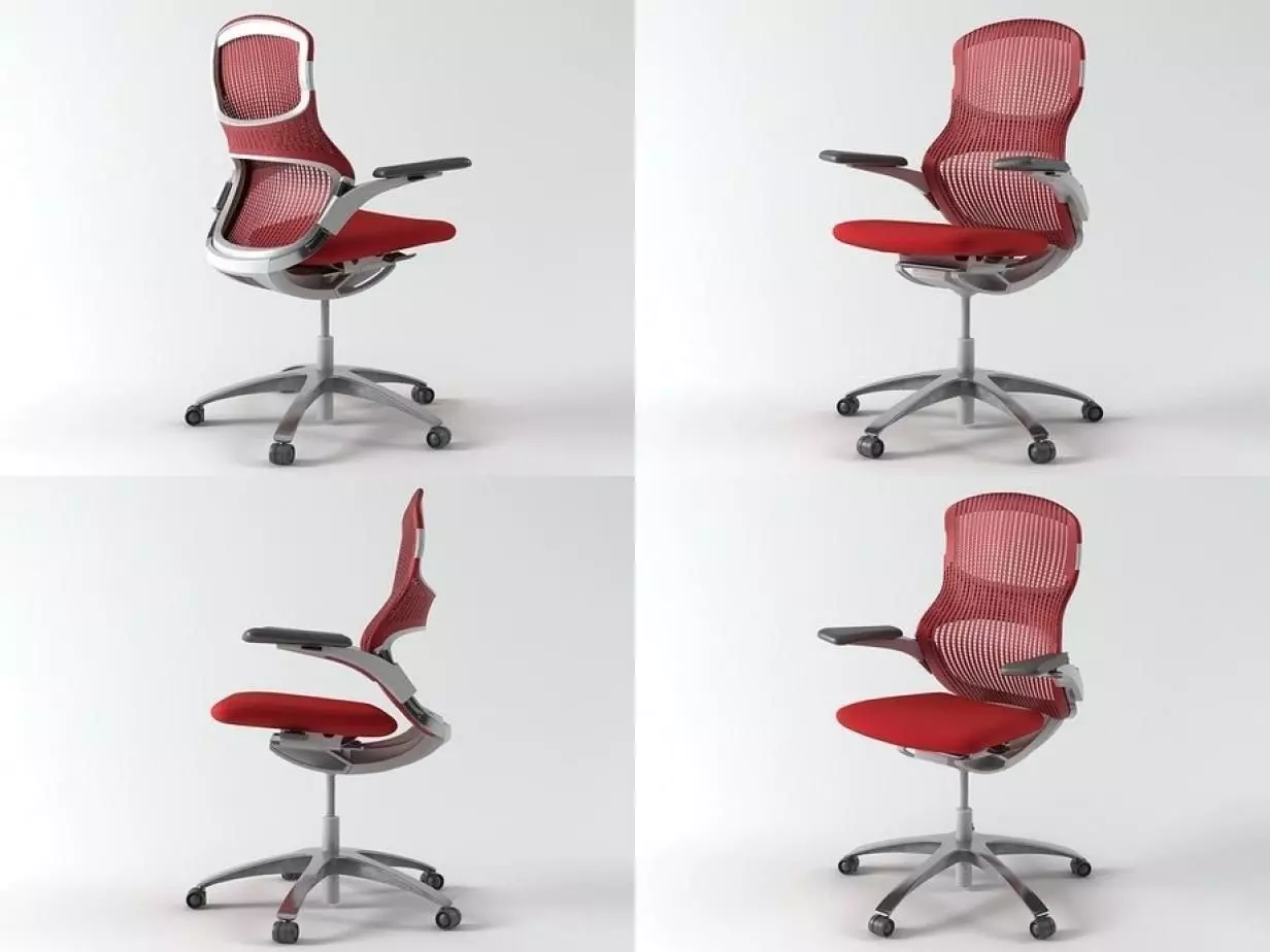 Generation four different office chairs 3D model_0