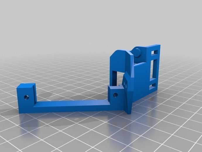 Printrbot cable chain X-motor mount with connector Free 3D print model_2