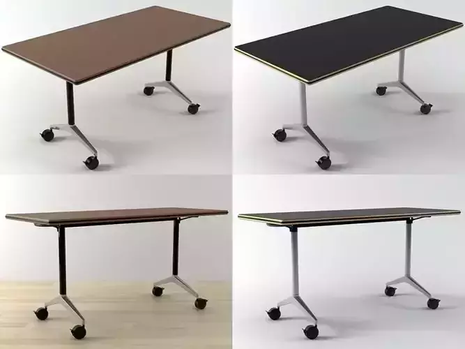 Timetable four different tables on wheels