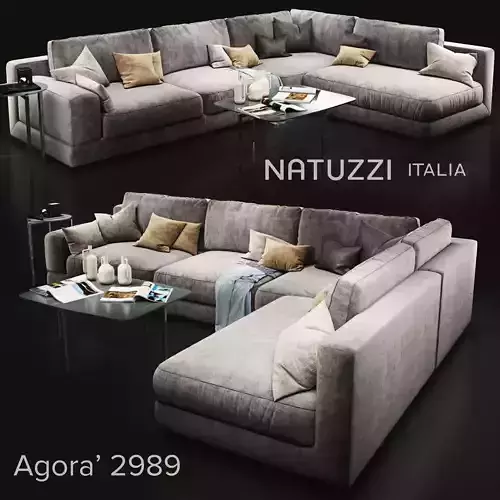 Sofa Natuzzi Agora2989 3D model