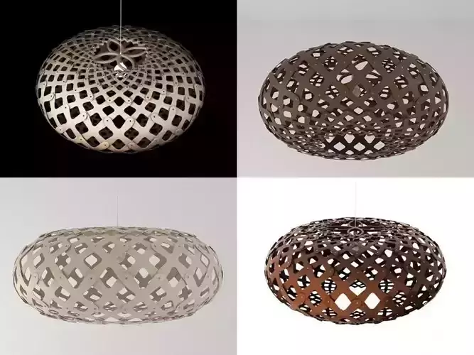 Kina four wooden pendant lights