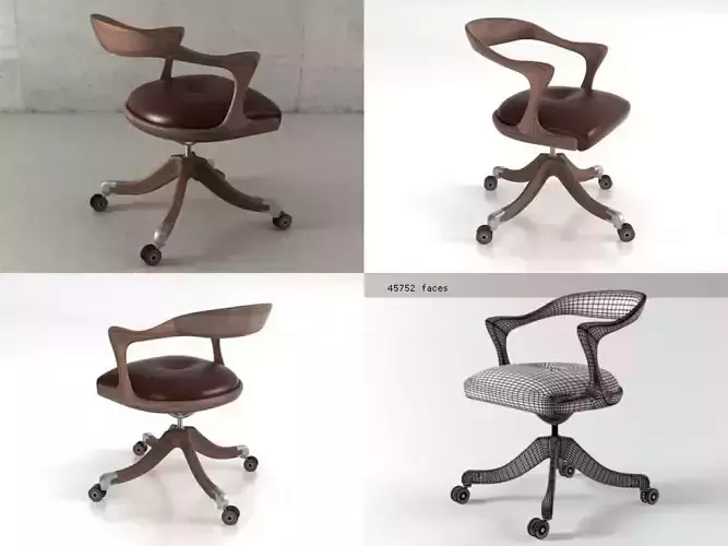Marlowe four different office chairs on wheels